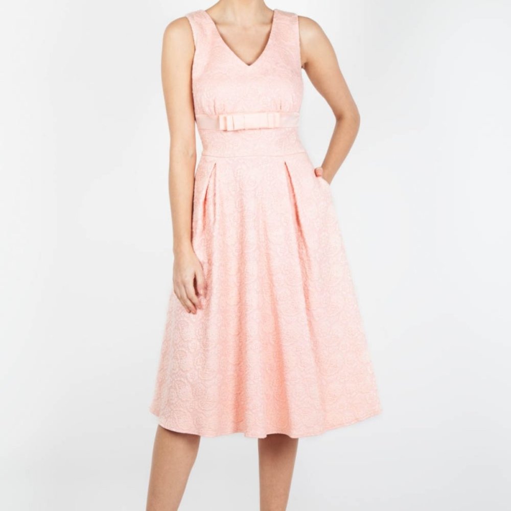 Voodoo Vixen Lauren Bridal Dress Pink 50s 60s